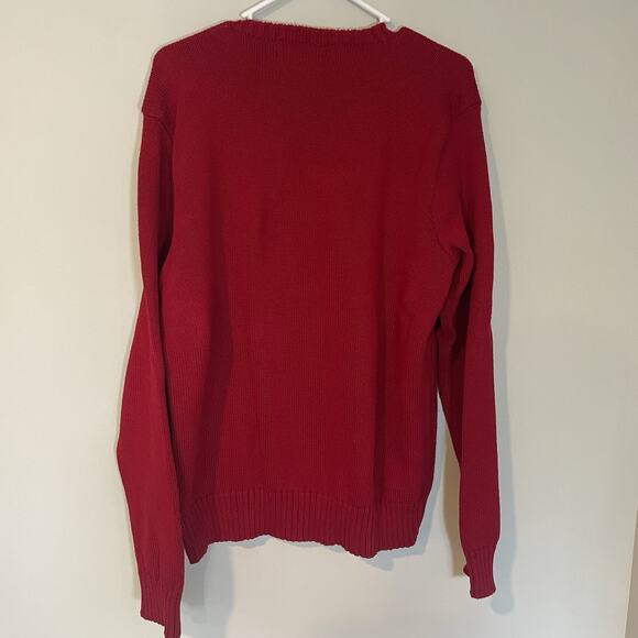 Polo Ralph Lauren Sweater Mens Large Crewneck Pima Cotton Red Pony Embroidered - Picture 8 of 8
